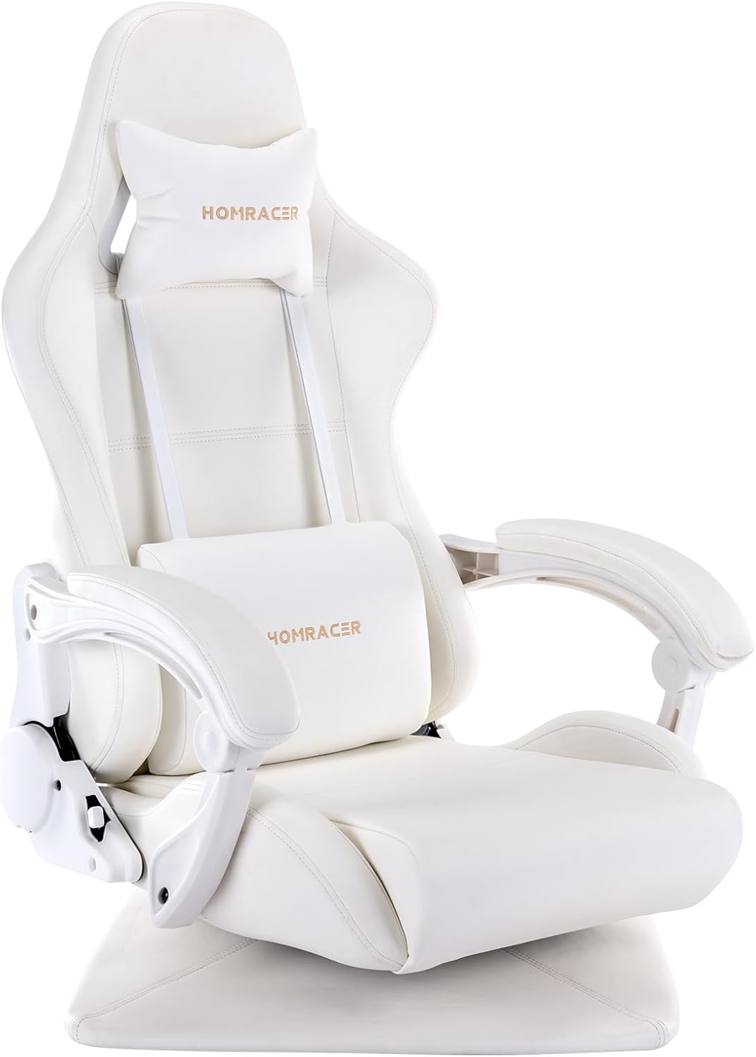 【Amazonセール】Homracerの白いゲーミング座椅子「HR-001」がお買い得。座面は長めであぐら可能なサイズ