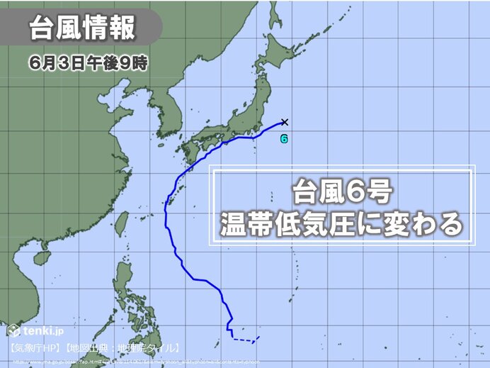 台風6号、関東の東で温帯低気圧に変化 各地に大雨や暴風の被害