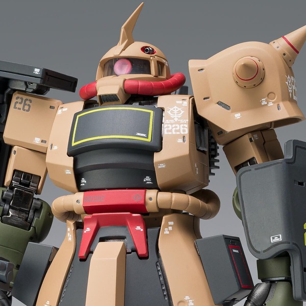 「機動戦士ガンダムMSV」より「ザク・デザートタイプ」がG.F.F.M.C.にて立体化！マウントか所を複数用意、全武器装着の“オリジナルフル装備状態”がクール