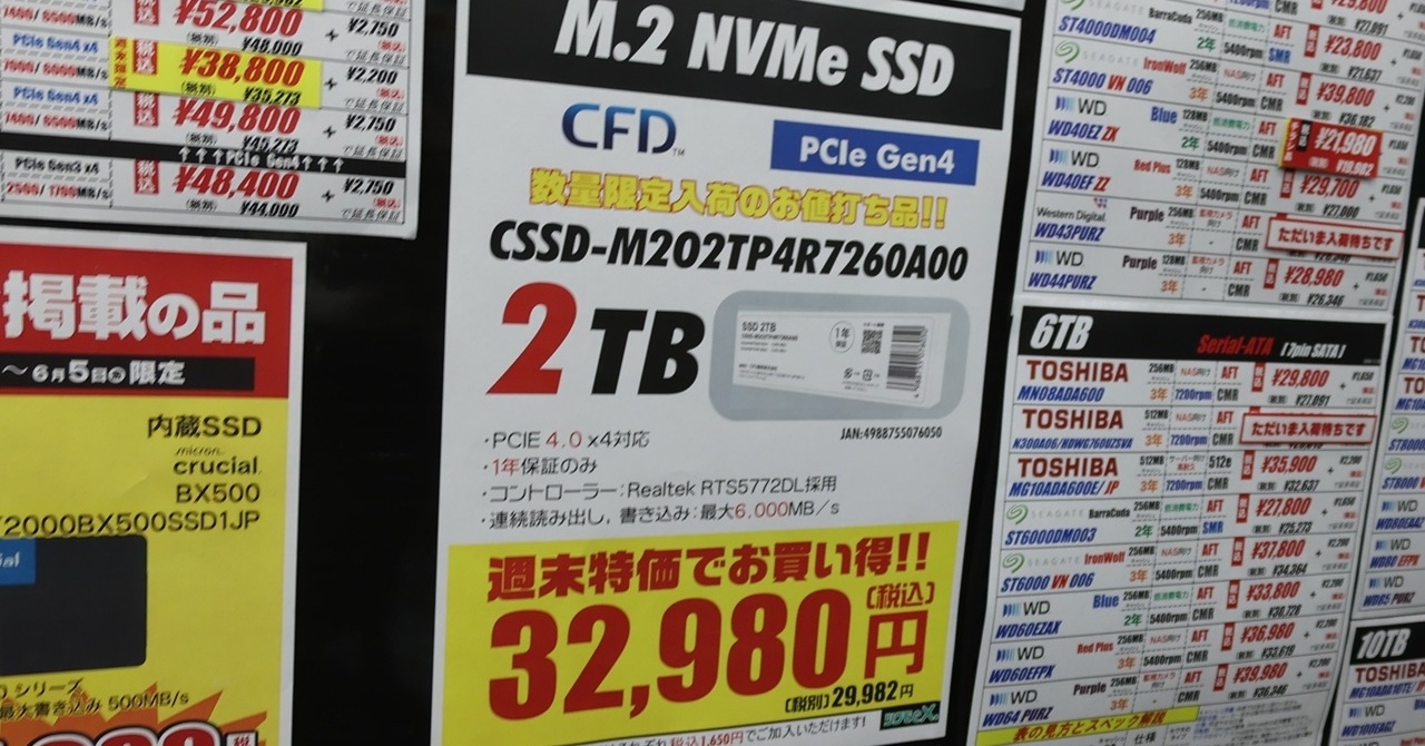 [ITmedia PC USER] 高騰中のSSD、品薄のHDD──けれど“最終処分”のニーズは変わらず