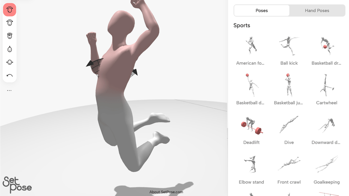 無料で創作に生かせる3Dポーズ作成ツール「SetPose」