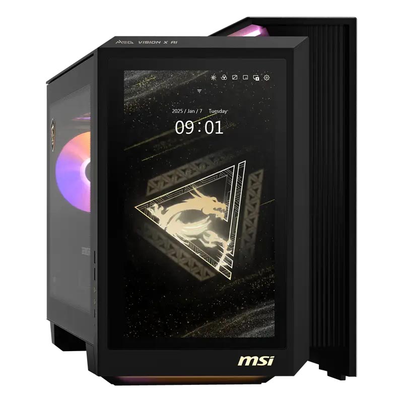 [ITmedia PC USER] MSI、13.3型タッチ液晶内蔵ゲーミングデスクトップ「MEG Vision X AI」にCore Ultra 7 270K Plus搭載の新モデル