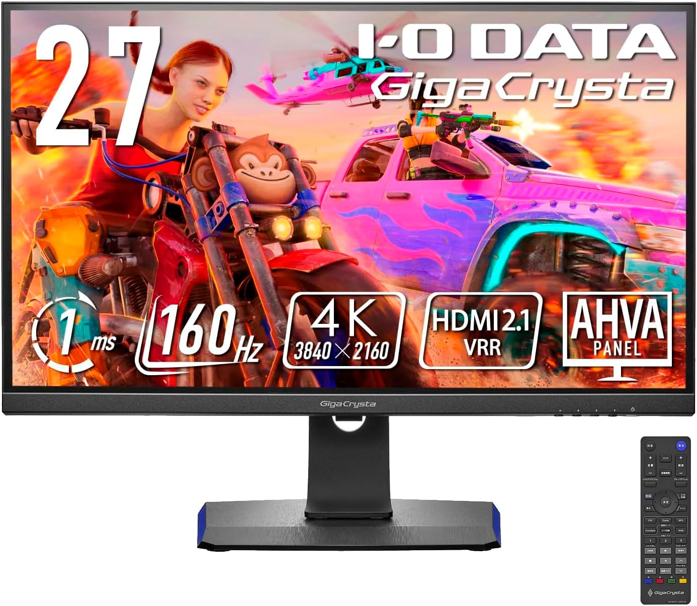 【Amazonセール】アイ・オー・データのゲーミングモニター「GigaCrysta EX-GCU271HXAB」が登場！　4K/120Hz対応