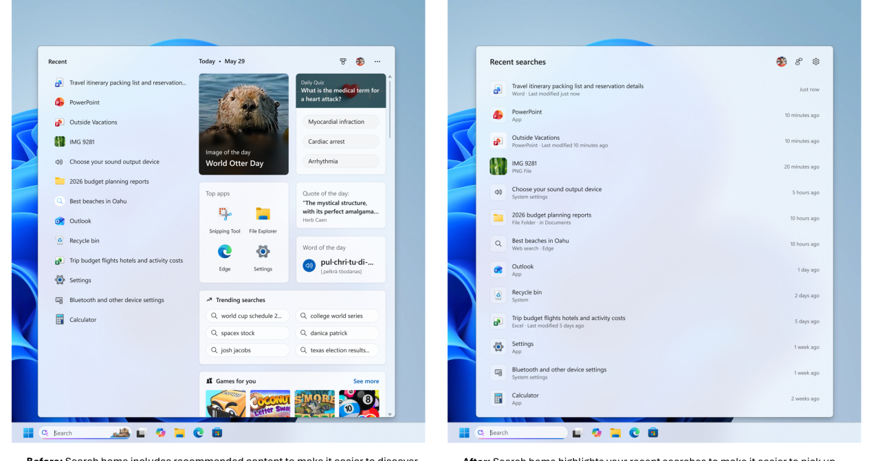 [ITmedia News] 「Windows 11」の検索ボックス改善へ──Web結果の宣伝を排除、ローカル結果を優先