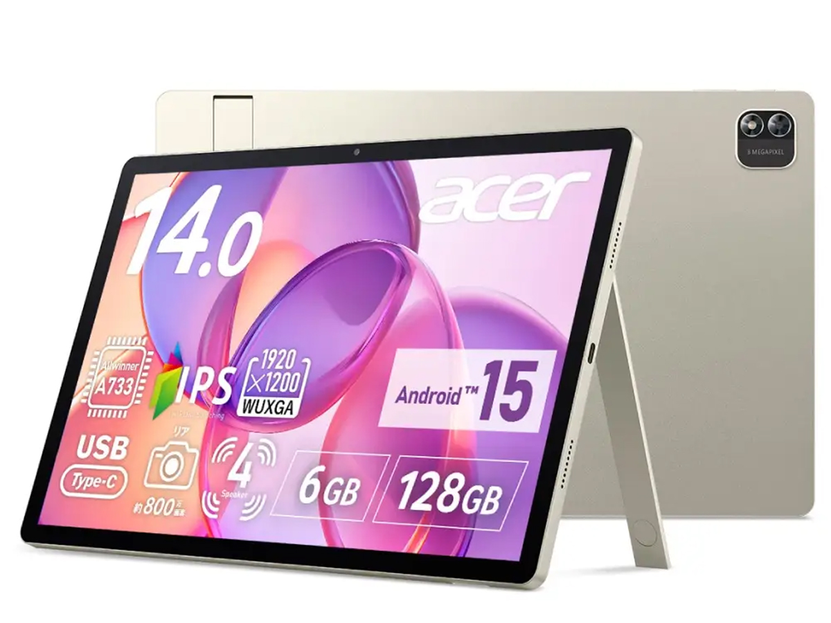 キックスタンド内蔵、14型/16型の大型Androidタブレット「Acer Iconia」