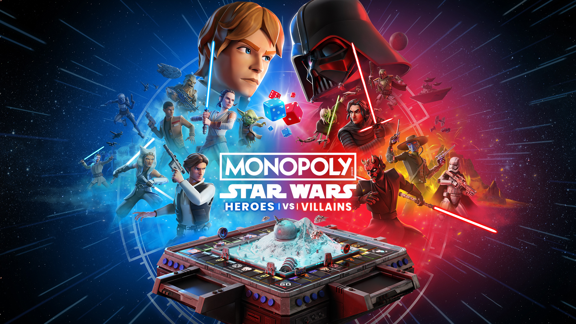 「モノポリー：スター・ウォーズ ヒーロー vs. ヴィラン」が本日リリース。スター・ウォーズのさまざまな時代を舞台に銀河の覇権を争う