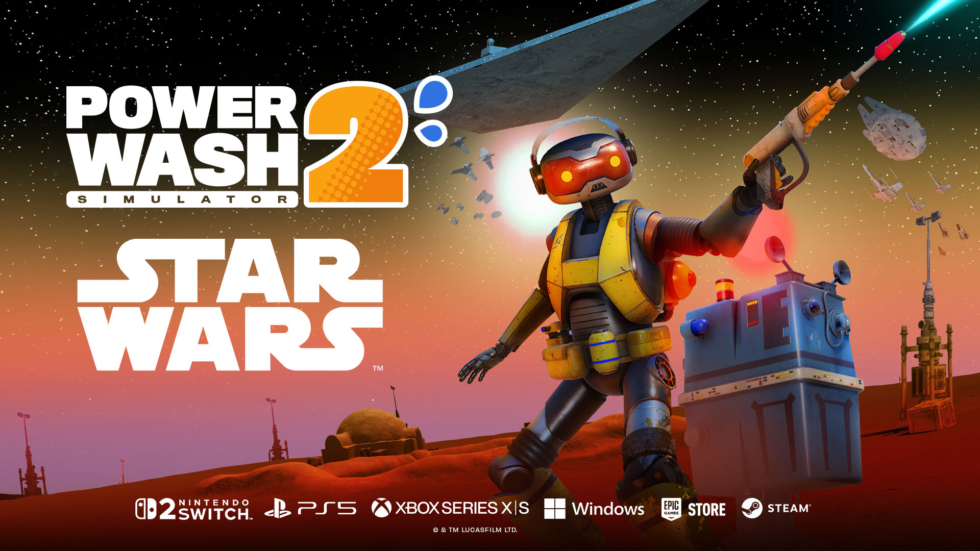 フォースではなく，ソープで銀河の汚れを洗い流す。「PowerWash Simulator 2」，DLC「スター・ウォーズ」パック配信開始