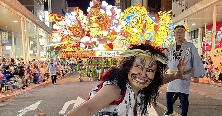 キンタロー。ねぶた祭扮装に「お子さんは泣いてました」 本場の研究所仕上げでメイクの完成度高まる
