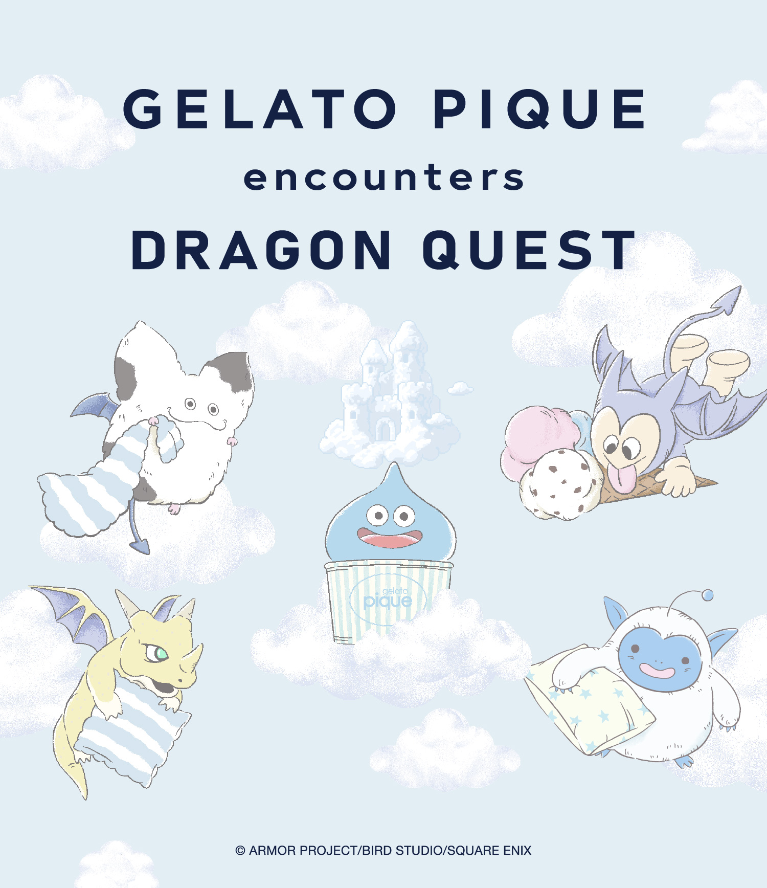 「ドラクエ」×ジェラピケ、コラボ「GELATO PIQUE encounters DRAGON QUEST」第2弾が本日発売アイスカップに入ったスライムやわたぼう、ベビーサタンなどがオリジナルアートで登場